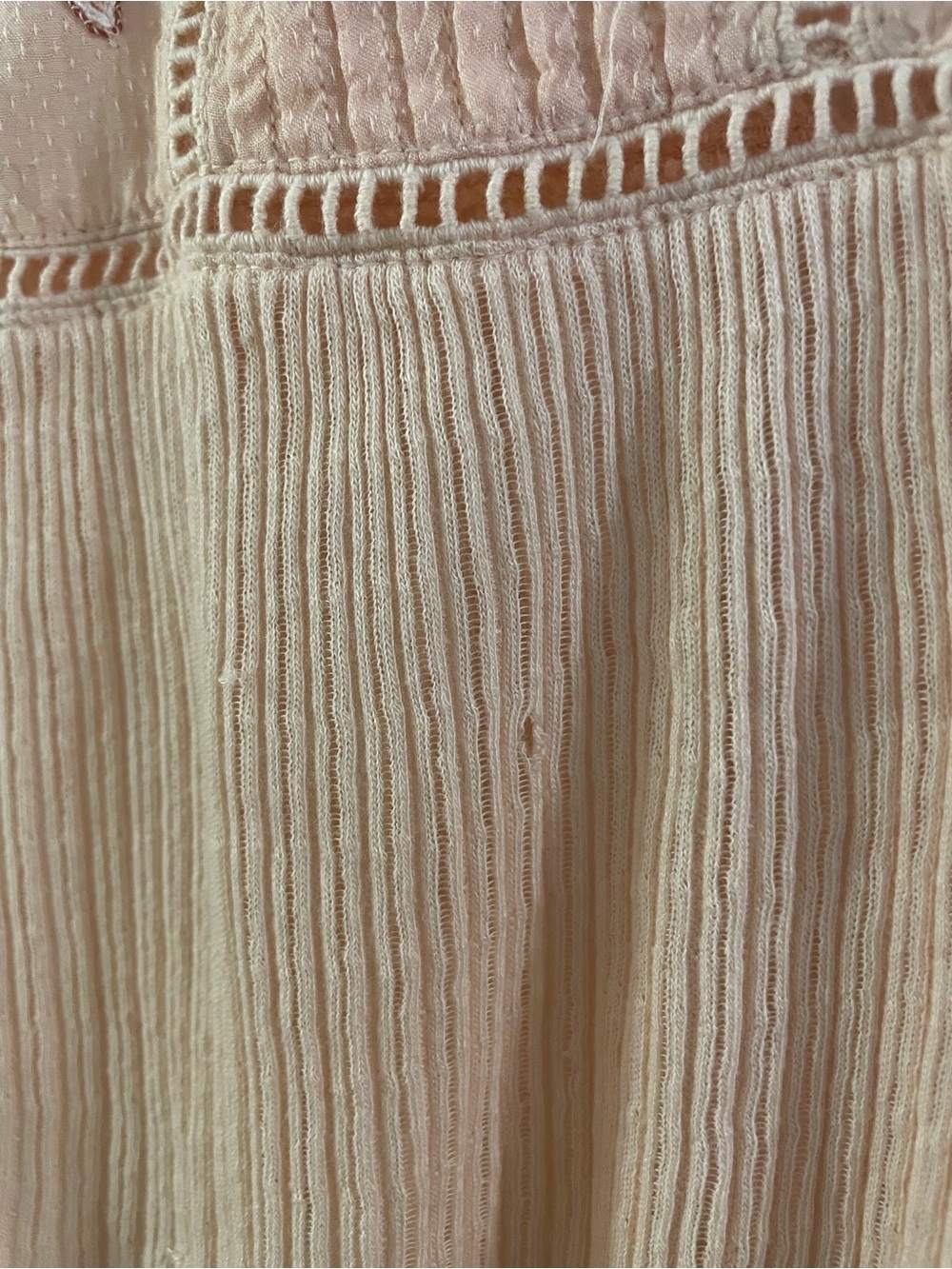 Lucky Brand Blush Pink Sleeveless Embroidered Peplum Top - Picture 5 of 7